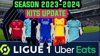 PES 2021 Ligue 1 Uber Eats kits Update Season 20232024 [upl. by Tnelc]