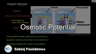 Osmotic Potential Biology Lecture  Sabaqpk [upl. by Clem359]