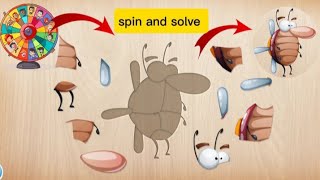 cockroach cartoon puzzle gamespin and solve cockroach cartoon puzzle game [upl. by Aled634]