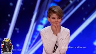 Merrick Hanna Full Performance amp Judges Comments  Americas Got Talent 2017 Auditions Week 1 S12E01 [upl. by Morissa]