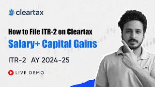 ITR2 Filing Online 202324  How to File ITR 2 Online for Crypto Stocks and More on ClearTax [upl. by Ahsieki]