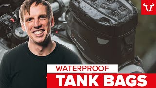 Two waterproof PRO tank bags for mounting with straps  SWMOTECH [upl. by Goddord]