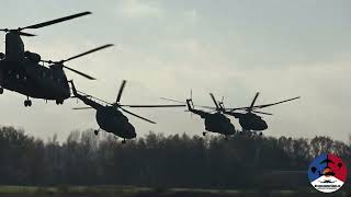 Air Assault at former Air Base Valkenburg with AH64 MI8 AS532 NH90 and CH47 Falcon Autumn [upl. by Hnil]