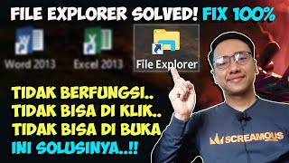 Lengkap  Cara Atasi File Explorer Tidak Berfungsi Tidak Bisa di Klik Tidak Bisa di Buka [upl. by Parks]