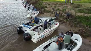 Vista 3 del Parque Cerrado esperando largada del Concurso de Pesca [upl. by Ahcim]