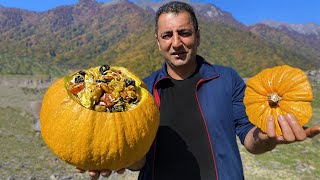 BEST RECIPE PILAF COOKED IN PUMPKIN  HOW TO COOK THE PERFECT PILAF [upl. by Zumstein]