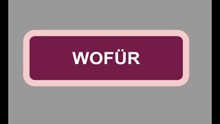 Wofür  Fragesatz  Relativsatz [upl. by Francisco]