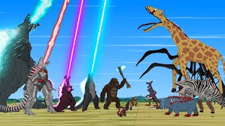 TEAM GODZILLA amp KONG vs Unnatural Habitat Animals MONSTERS If Boundary Changes  FUNNY CARTOON [upl. by Waki]