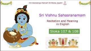 Sloka 107Sloka 108Conclusion and Next Steps  Sri Vishnu Sahasranamam in English [upl. by Elleynad994]