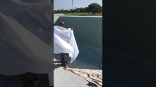 HydroStop roof coating on parapet wall in Montgomery AL [upl. by Einnod329]