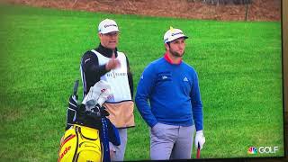 Jon Rahm Ignores caddy then drops FBOMB on live pga feed [upl. by Ahsitam]