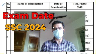 Exam dates for ssc 2024 [upl. by Poyssick]