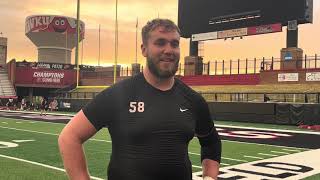 WKU FB OL Evan Wibberley  91724 [upl. by Ahsert]