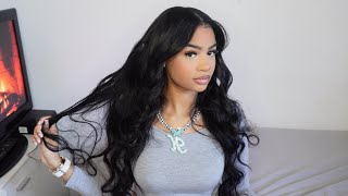 HAIR TUTORIAL THE BEST NATURAL LOOK BODY WAVE BUNDLES AFFORDABLE BEGINNER FRIENDLY  WIGGINS HAIR [upl. by Llenor]