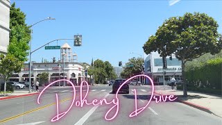 Doheny Drive Driving Tour Los Angeles County California 4K [upl. by Donahue758]