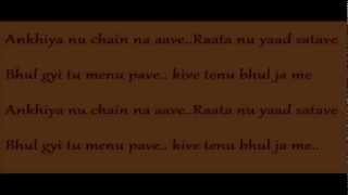 Akhian Nu Chain Na Aave  Lyrics Delusive [upl. by Akiwak110]