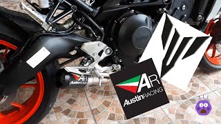 Yamaha MT09 with Full System Austin Racing GP1 Exhaust [upl. by Christos334]