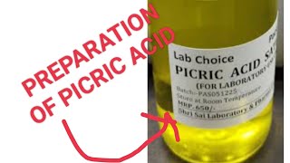 preparation of PICRIC ACIDchemistry science pharmacy viralvideo viralshort viralreels [upl. by Aihpos201]