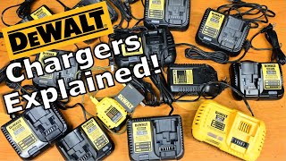 Dewalt Battery Chargers Explained for 12v 20v and 60v Flexvolt [upl. by Garvin]