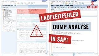 SAP Dump  Laufzeitfehler Beispiele  analysieren und vermeiden deutsch [upl. by Aicaca]