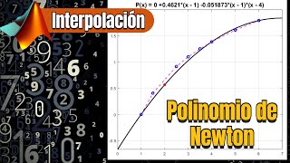 Interpolación polinomial de Newton en Matlab Tutorial paso a paso  código [upl. by Josefina]