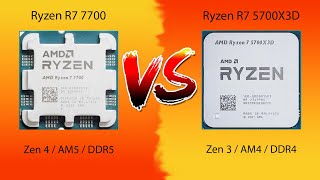 Ryzen 7700 vs Ryzen 5700x3D  which one should you get [upl. by Britt495]