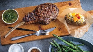 Signature Grilled Tomahawk Steaks w Chimichurri Sauce  Price Chopper HowTo [upl. by Osman654]