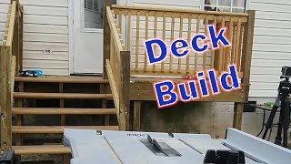 Building a Deck Day 3  Handrails [upl. by Martres]