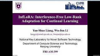 CVPR 2024 InfLoRA InterferenceFree LowRank Adaptation for Continual Learning [upl. by Fraze]