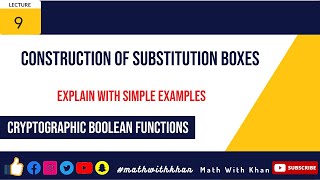 Construction of Sboxes  Substitution Boxes  Sbox  Modern Block Ciphers  AES Sbox  DES Sbox [upl. by Suirauqram]