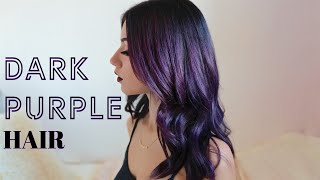 HOW TO DARK PURPLE HAIR DYEING At home [upl. by Sigler]