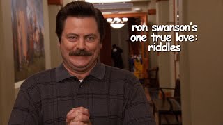 ron swanson loving riddles for 10 minutes 30 seconds  Comedy Bites [upl. by Maryanna]