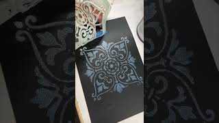 Stenciling with Metallic Transfer Foils diycrafts [upl. by Bremer]