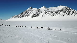 Runners brave freezing temperatures at Antarctic Ice Marathon [upl. by Almeta]