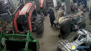 Thieves caught on camera during invasion at farm near Steinbach [upl. by Gnous]