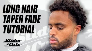 HOW TO DO A TAPER FADE ON LONG CURLY HAIR  TUTORIAL  SLIDERCUTS [upl. by Jahdal]