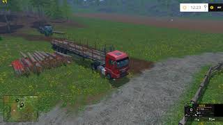 FS15  Fliegl Timber Runner Wide With Autoload v12 mod [upl. by Ybbob]