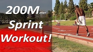 How To Run Faster 200 Meters x 6  Sprint Workout [upl. by Ennaxor]