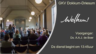 Live uitzending kerkdienst zondagmiddag 14012024  NGK Dokkum  Driesum [upl. by Torrance]