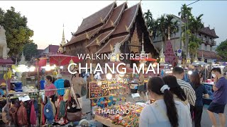 Chiang Mai Walking Street 2024 Night Market in Thailand Street View Walk [upl. by Aihceyt262]