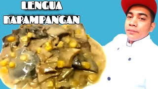 kapampangan Lengua  beef tongue on creamy mushroom sauce  chefgiantv [upl. by Ulda]