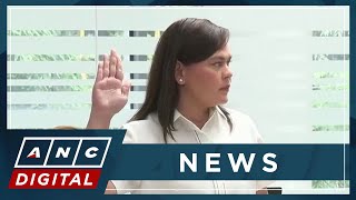 Lets do this Moment VP Sara Duterte took oath before House at probe into OVP fund use  ANC [upl. by Briscoe]