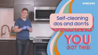 Dos and don’ts for using the SelfClean oven feature  Samsung US [upl. by Notsa]