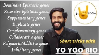 Epistasis  Supplementary  Collaborative  Duplicate  Complementary  Inhibitory  Polymeric genes [upl. by Etteraj]