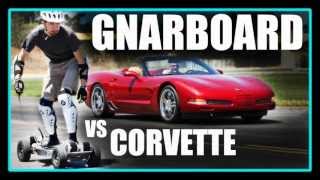 Electric Skateboard VS Corvette [upl. by Groos156]