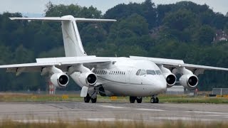 British Aerospace BAe 146200 of Cello Aviation Landing at Bern Airport [upl. by Monsour]