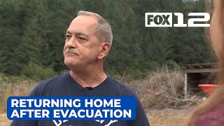 Neighbors return home after evacuation levels drop for Lee Falls Fire near Gaston [upl. by Chaiken]