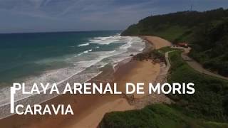 Playa Arenal de Morís  Caravia  Asturias  a vista de drone [upl. by Anatnom]