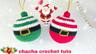 Tuto décoration de Noël  boules de Noël au crochet crochet tutocrochet noel christmas [upl. by Hardy]