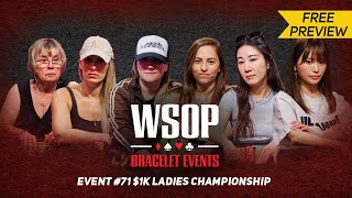 WSOP 2024  Ladies Championship Final table with Jamie Kerstetter PREVIEW [upl. by Eymaj225]